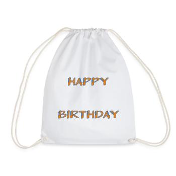 JOYEUX ANNIVERSAIRE. HAPPY BIRTHDAY. ANNIVERSAIRE. - Sac de sport léger - blanc - Devant