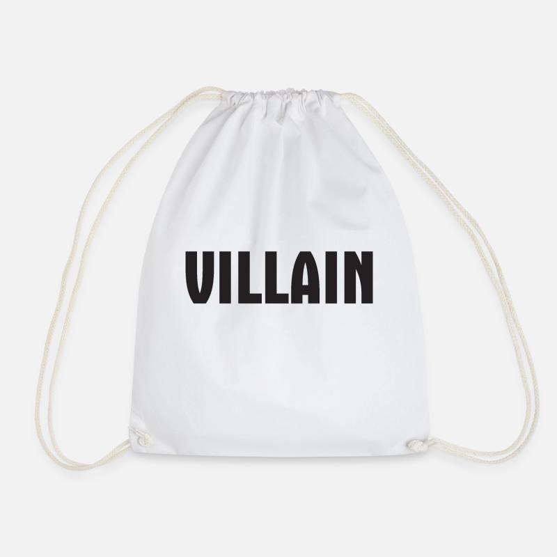 Villain - Drawstring Bag - white