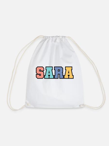 Name - Sara - Turnbeutel - Weiß