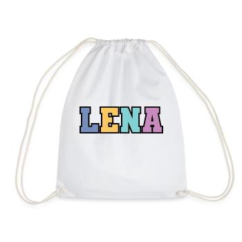 Name - Lena - Turnbeutel - Weiß - Vorne