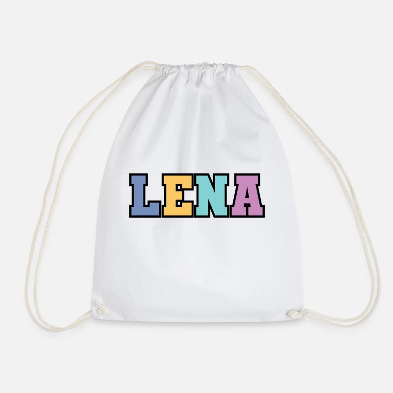 Name - Lena - Turnbeutel - Weiß