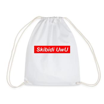 SKIBIDI UWU - Drawstring Bag - white - Front