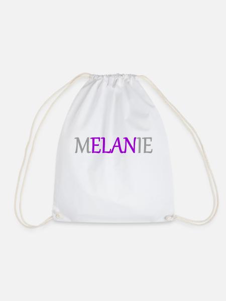 Melanie - Elan - Namenstag Vers.2 - Turnbeutel - Weiß