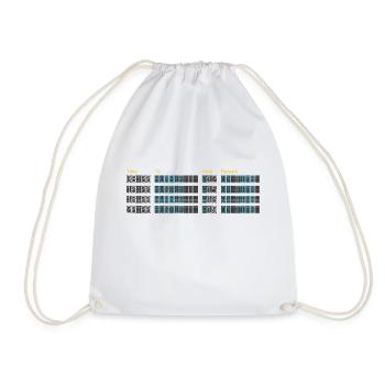Hustle & Humble - Drawstring Bag - white - Front