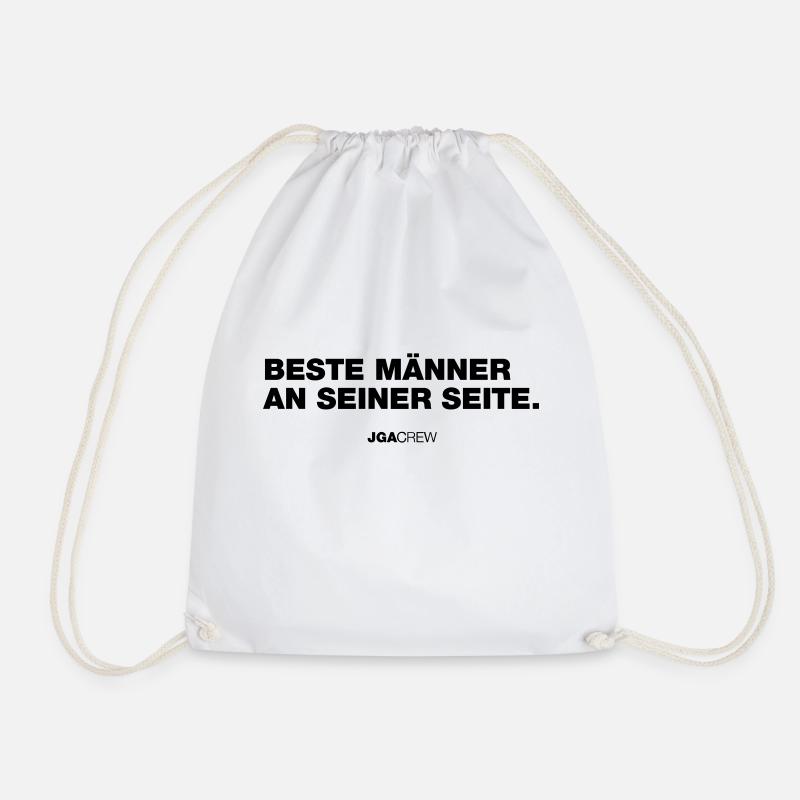Best Men (Bachelor Party) - Drawstring Bag - white