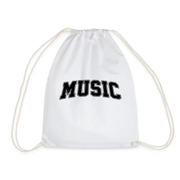 Music - Drawstring Bag - white - Front