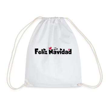 Feliz Navidad Frohe Weihnachten - Turnbeutel - Weiß - Vorne