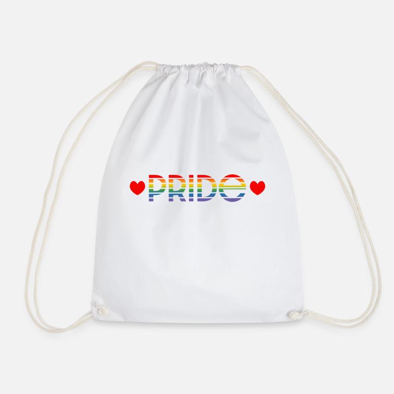 Pride regenbogen herz - Turnbeutel - Weiß
