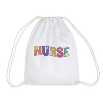 Cool Flower Nurse Cadeau pour les infirmières futures infirmières - Sac de sport léger - blanc - Devant