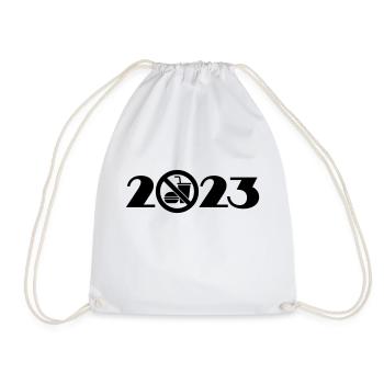 Régime 2023. Manger et boire interdit. - Sac de sport léger - blanc - Devant