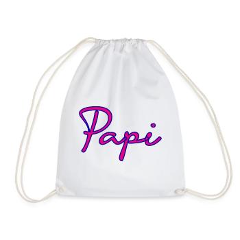 PAPY. FÊTE DES PÈRES. BONNE FÊTE PAPY. JE T'AIME. - Sac de sport léger - blanc - Devant