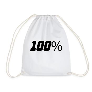 100 - Drawstring Bag - white - Front