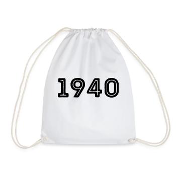Année de naissance sport 1940 - Sac de sport léger - blanc - Devant