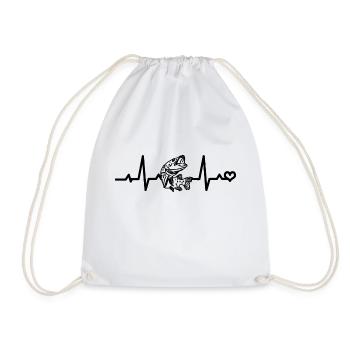 Brochet Pêche Fréquence cardiaque Pulsation Pulsation - Sac de sport léger - blanc - Devant