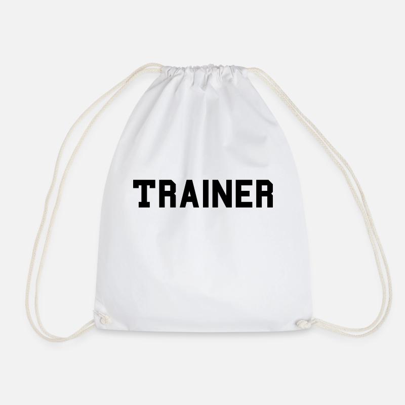 Trainer Schriftzug - Turnbeutel - Weiß