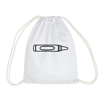 Contour wax crayon cool design - Sac de sport léger - blanc - Devant