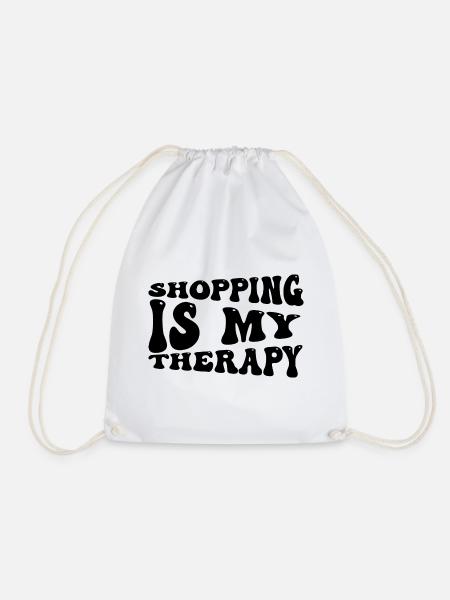 Shopping Is My Therapy - Turnbeutel - Weiß