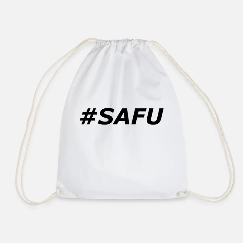 #SAFU - Drawstring Bag - white