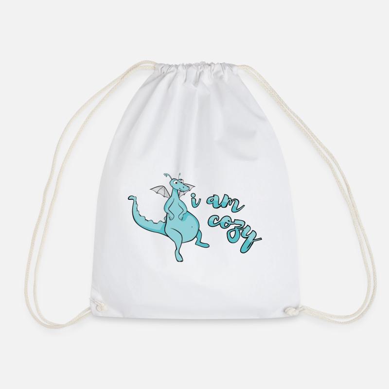 cozy dragon - Turnbeutel - Weiß