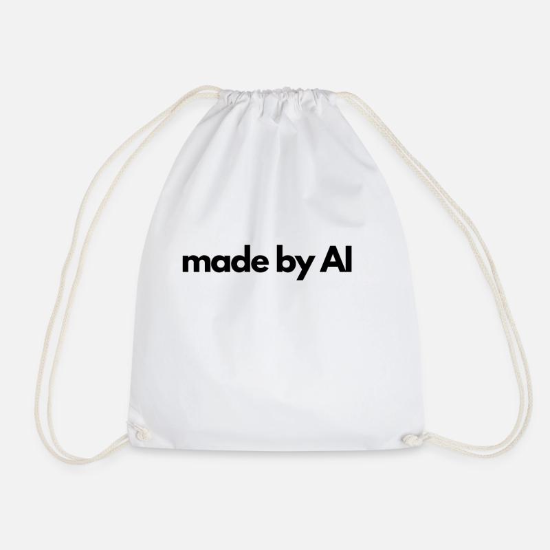made by AI künstliche Intelligenz - Turnbeutel - Weiß