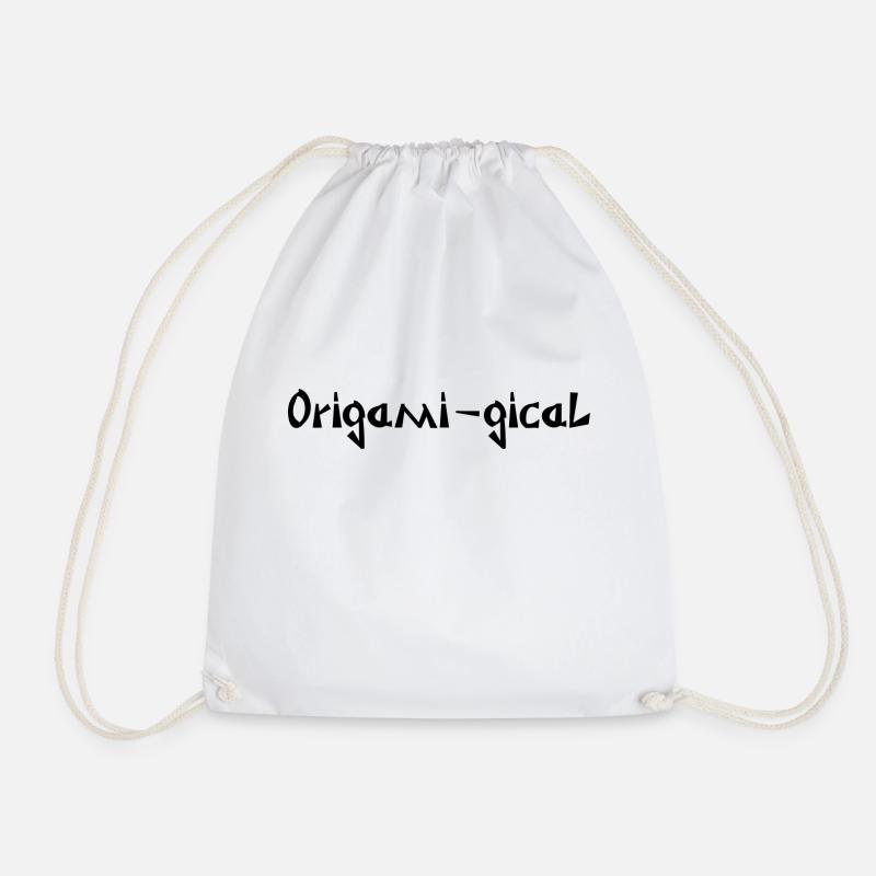 Magical origami-gical - Drawstring Bag - white