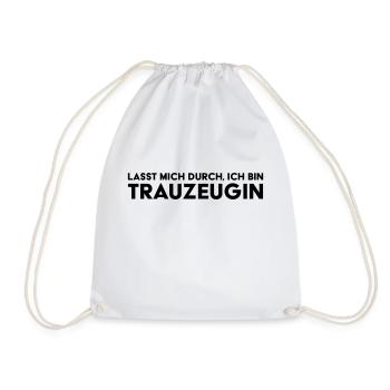 Let me through I'm maid of honor wedding bachelor party - Drawstring Bag - white - Front