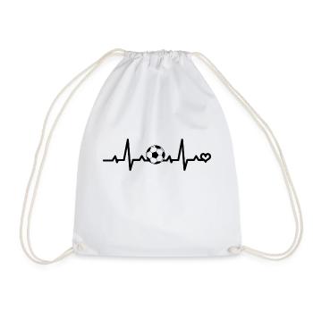 Fréquence cardiaque du football - Sac de sport léger - blanc - Devant