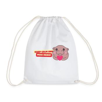 Moo Deng Loves You - Turnbeutel - Weiß - Vorne