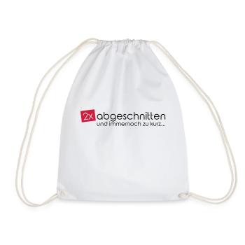 2x abgeschnitten... - Turnbeutel - Weiß - Vorne
