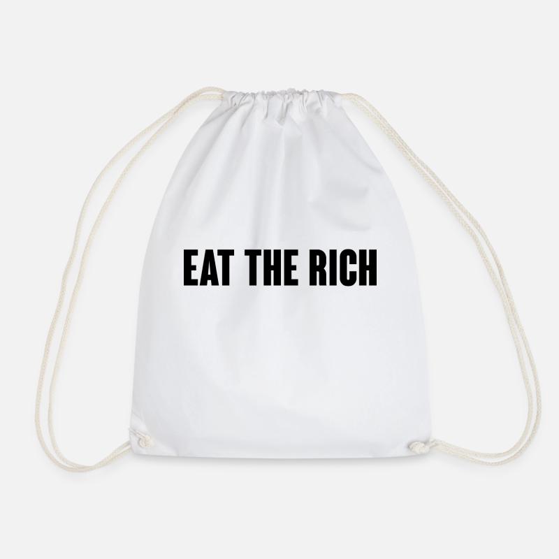 Mangez la conception riche de citation - Sac de sport léger - blanc