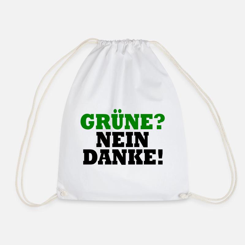 grüne nein danke - Turnbeutel - Weiß