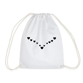 Cœurs Motifs - Sac de sport léger - blanc - Devant