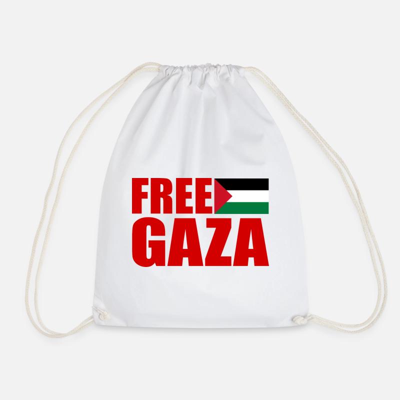 Free gaza - Turnbeutel - Weiß