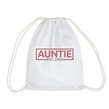 Auntie Est. 2023, Auntie To Be, Révélation de grossesse - Sac de sport léger - blanc - Devant
