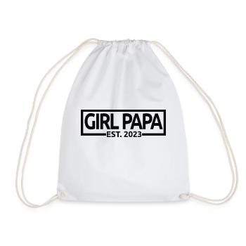 Girl Papa Est. 2023 Baby Shower Schwangerschaft Enthüllung - Turnbeutel - Weiß - Vorne