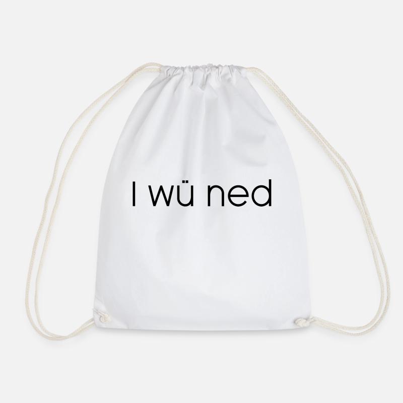 I wü ned - Turnbeutel - Weiß