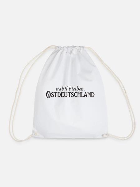 Stabil bleiben Ostdeutschland - Turnbeutel - Weiß