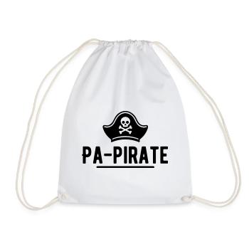 Pa-pirate t-shirt papi pirate - Sac de sport léger - blanc - Devant