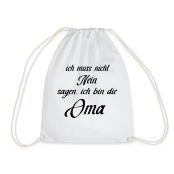 Oma - Turnbeutel - Weiß - Vorne