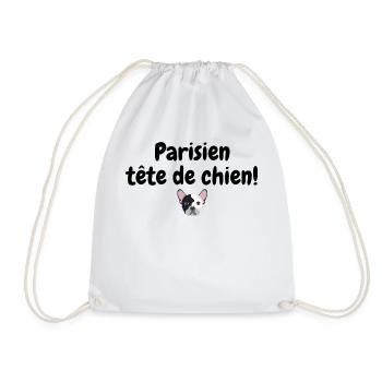 PARISIEN TÊTE DE CHIEN! - Sac de sport léger - blanc - Devant