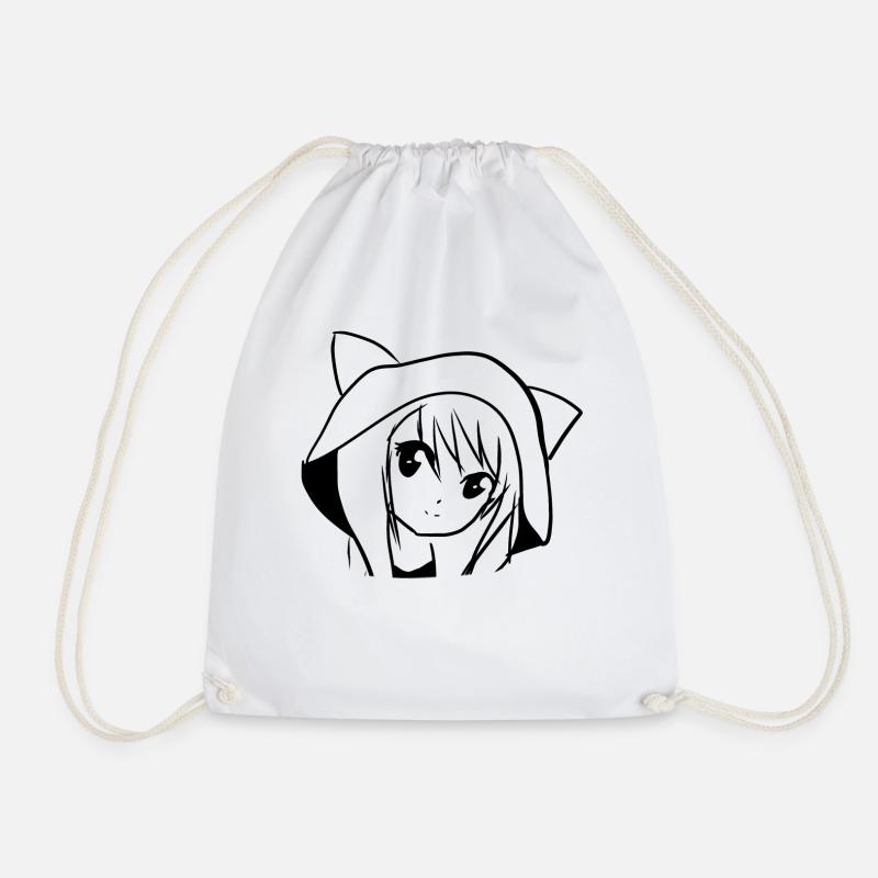 Anime Mädchen Manga - Turnbeutel - Weiß