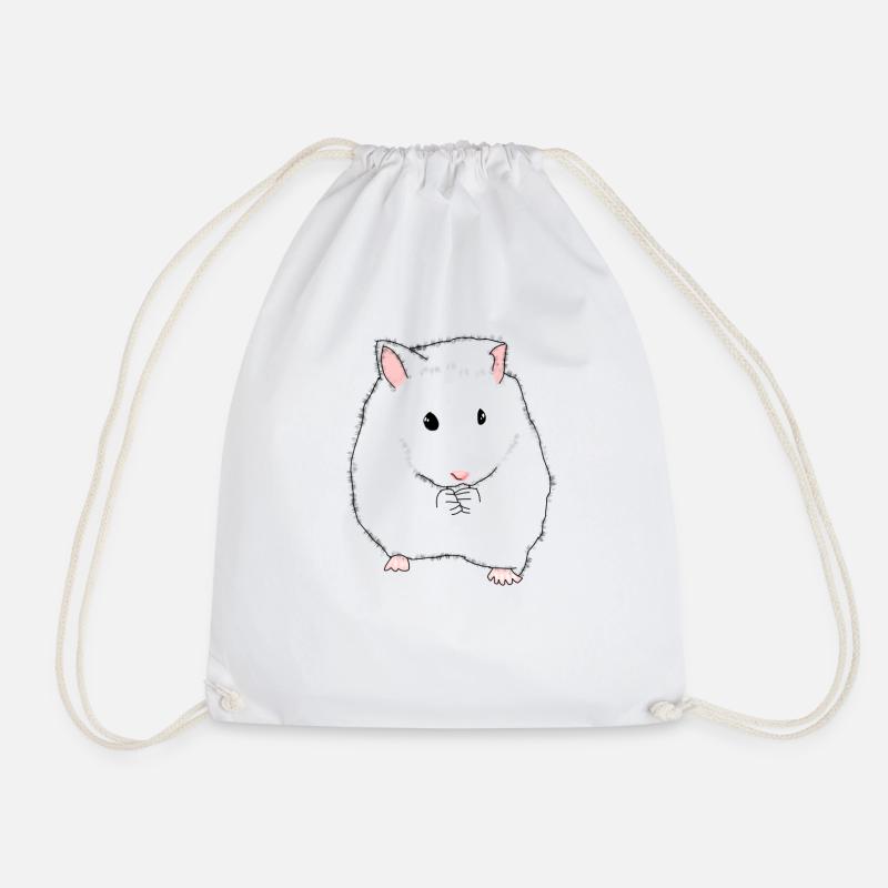 Hamster essen Tiere - Turnbeutel - Weiß