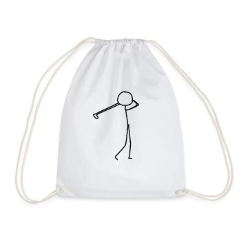 golf golf - Drawstring Bag - white - Front