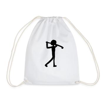 golf golf - Drawstring Bag - white - Front