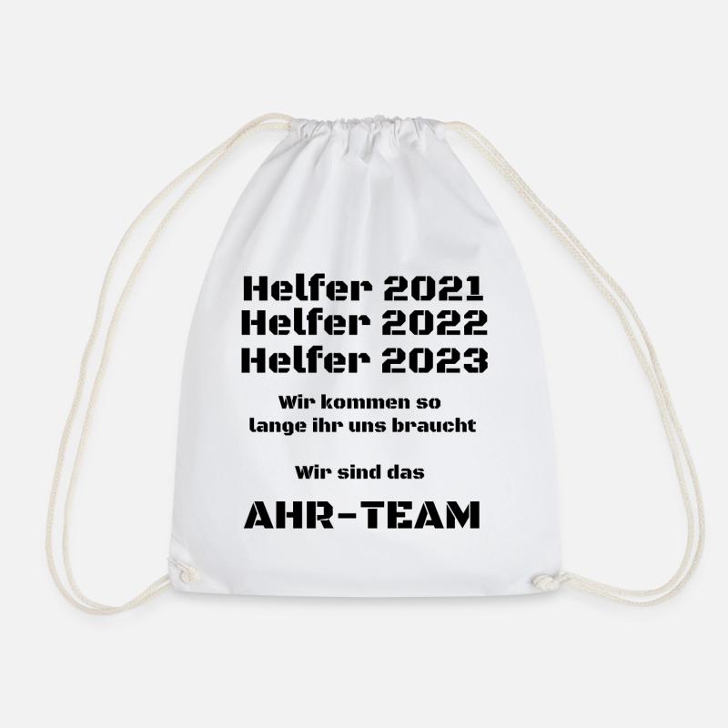 Helfer AHR-Team black - Turnbeutel - Weiß