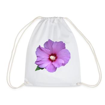 Rose pink flower Rose marshmallow - Drawstring Bag - white - Front