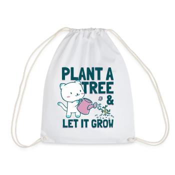Plant a Tree and Let it Grow - Drawstring Bag - white - Front