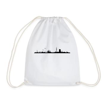 Skyline Hamburg Panorama - Turnbeutel - Weiß - Vorne