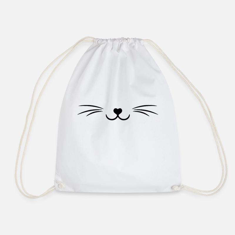 Mom Cat - Daddy Cat - Drawstring Bag - white