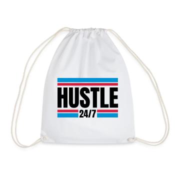 HUSTLE 24/7 - Turnbeutel - Weiß - Vorne